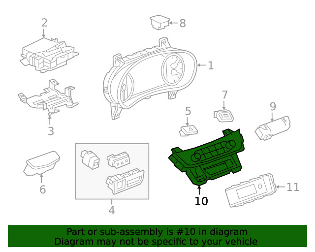 Genuine GM Heating and Air Conditioning Control Panel 84447713