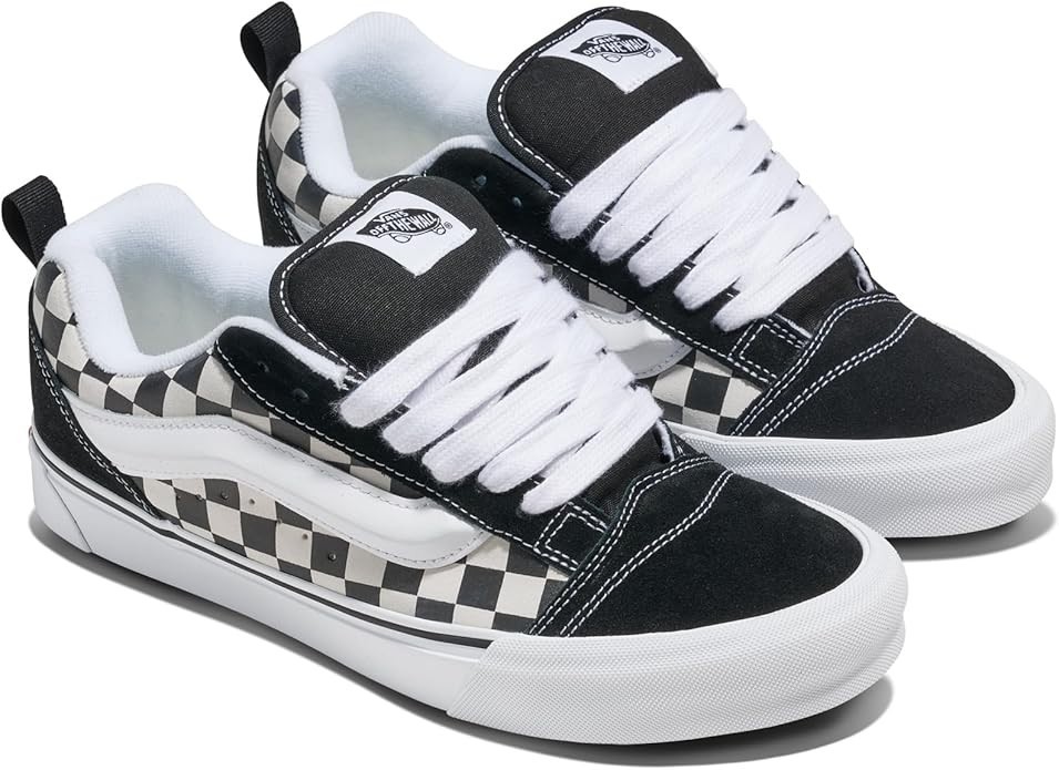 Vans Knu Skool Checkerboard Shoe - Black / White