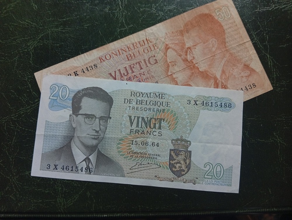 BELGIUM Banknotes, 20 and 50 Frank 1964/1966