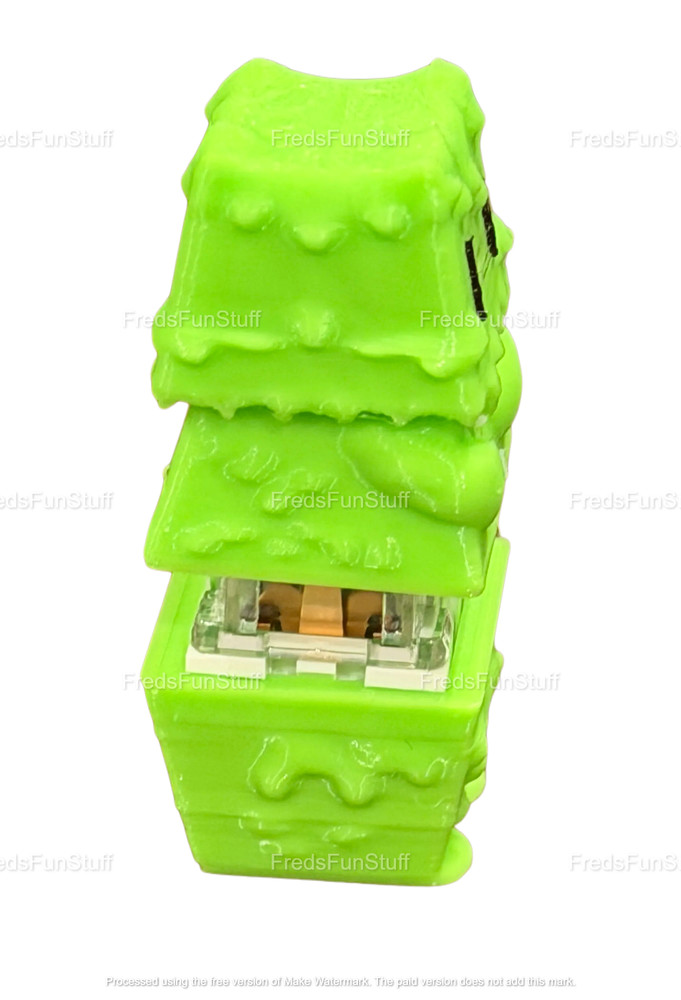 Fidget Clicking Tap Keyboard Cap Guy - 3D Printed Slime Green Rare Tapcap style