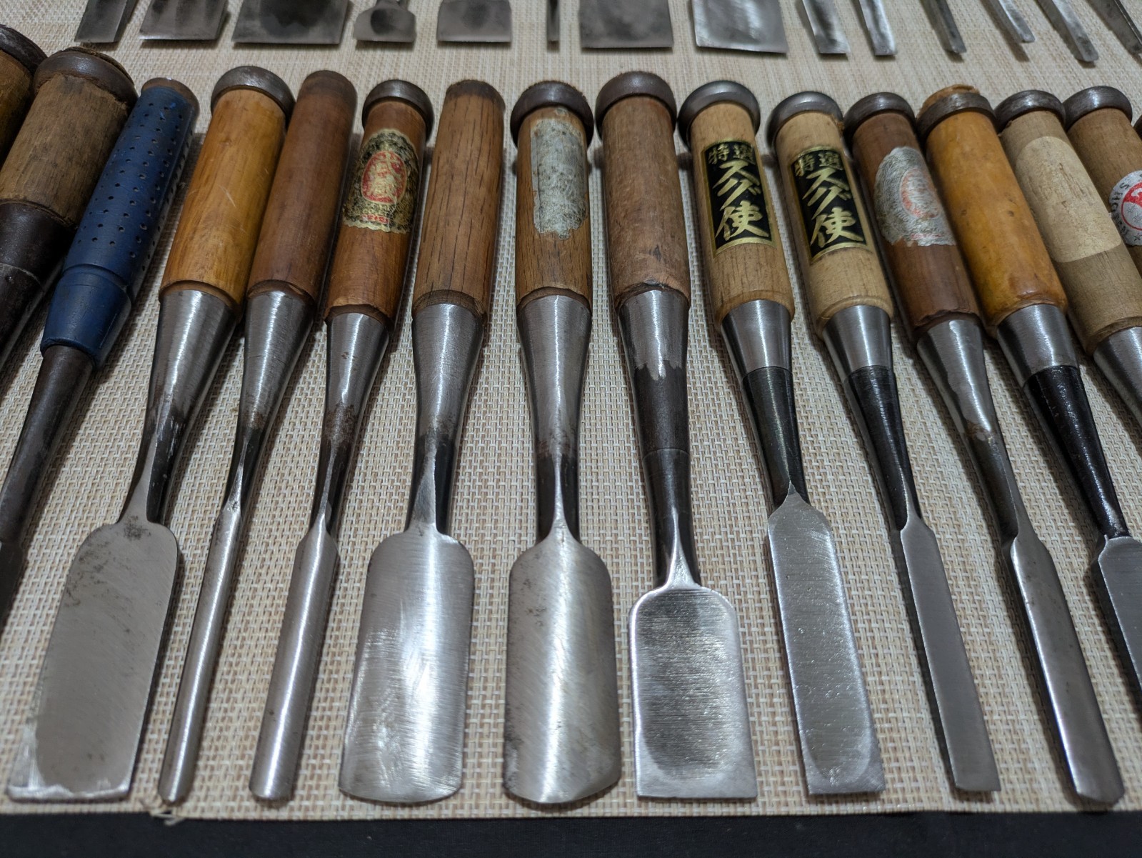 Japanese Chisel Nomi Carpenter Tool Set of 44 Hand Tool wood working R3376