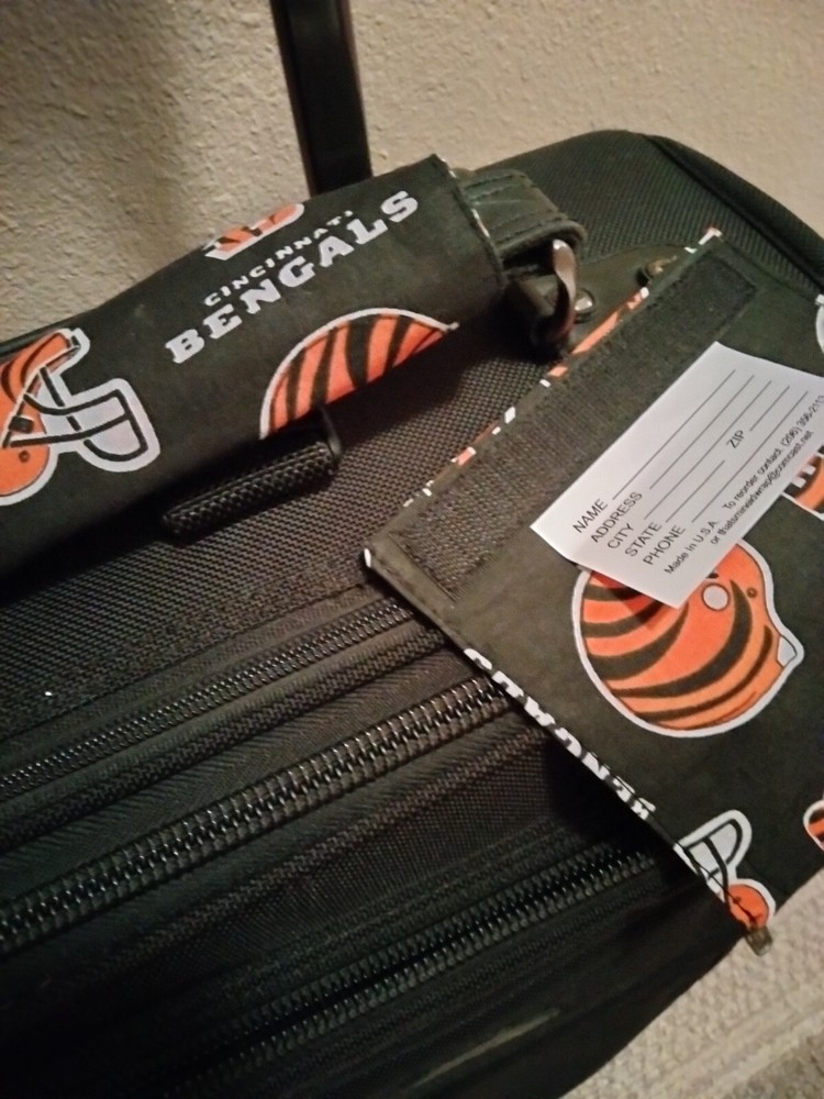 CINCINNATI BENGALS LUGGAGE ID HANDLE WRAP TAG NFC