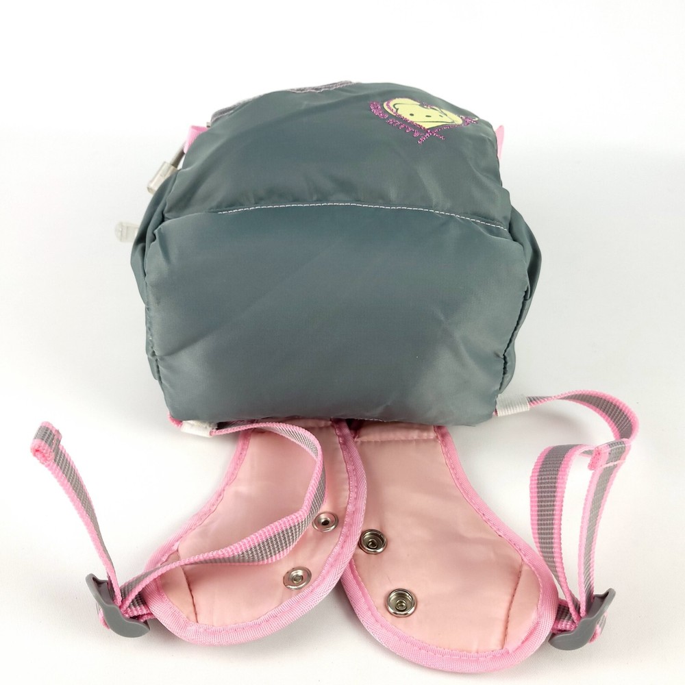 Hello Kitty Kids Backpack Grey Pink 10.5"x8"x5"