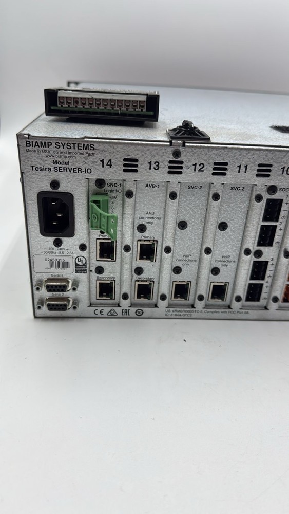 Biamp Systems Tesira SERVER-IO Digital Network Signal Processor DSP P/cord