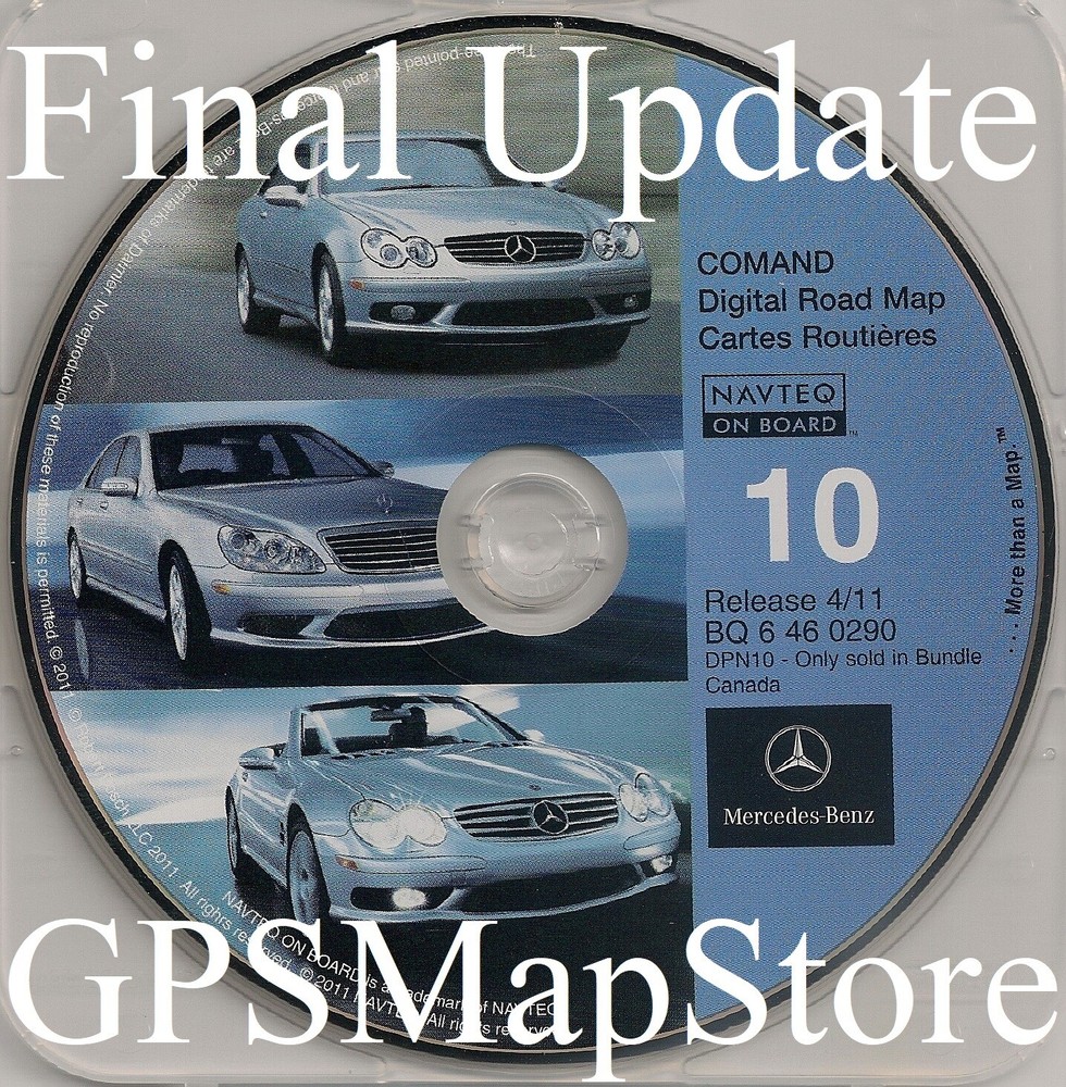 2011 Final Update for Mercedes CD Base Navigation Disc #10 Cover ONLY CANADA Map