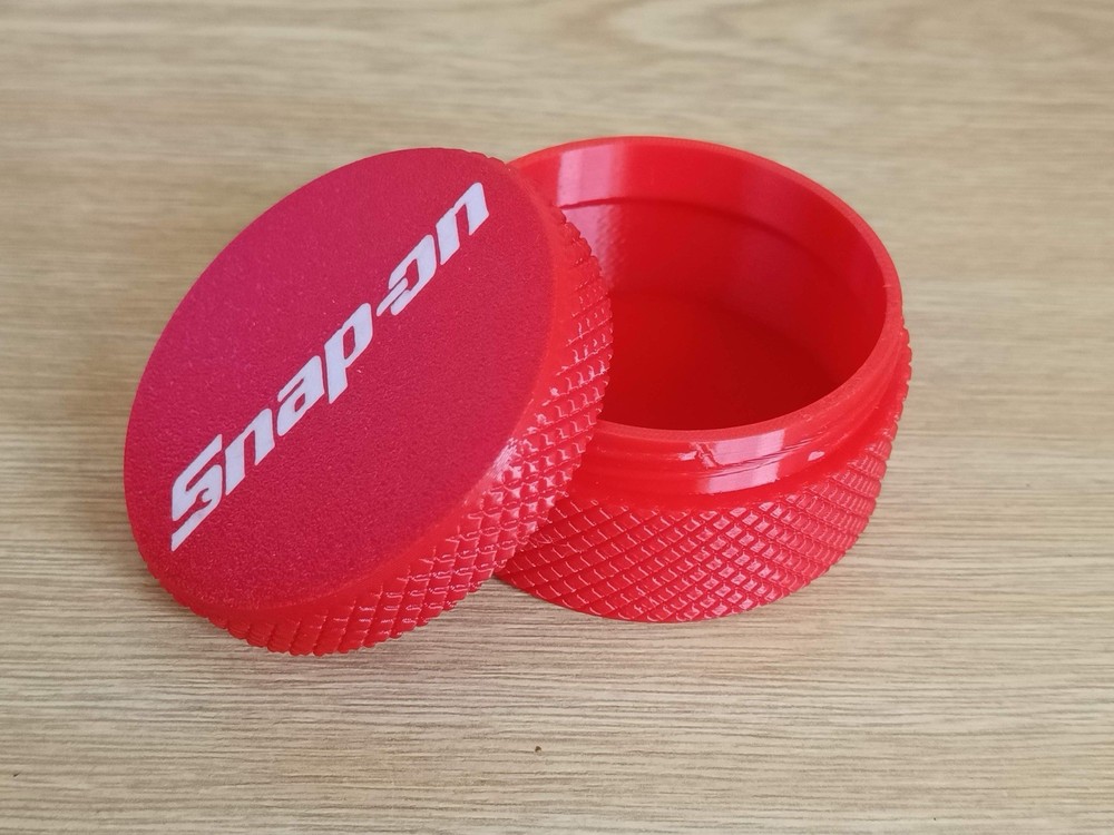 Snap-on Container 3.2" x 1.6" – Threaded Screw & Parts Storage Box 3D Printed