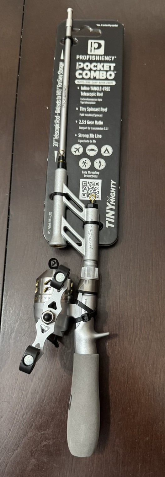 ProFISHiency Pocket Combo Tiny Spincast Fishing Reel Rod Mini NEW!!!