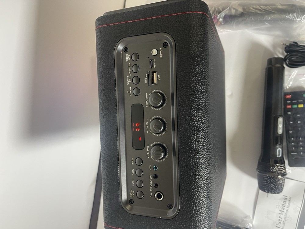 PPMIC MS75 Karaoke Machine 200W w/ 3 Wireless Mics Bluetooth 5.3 PA Speaker Stat