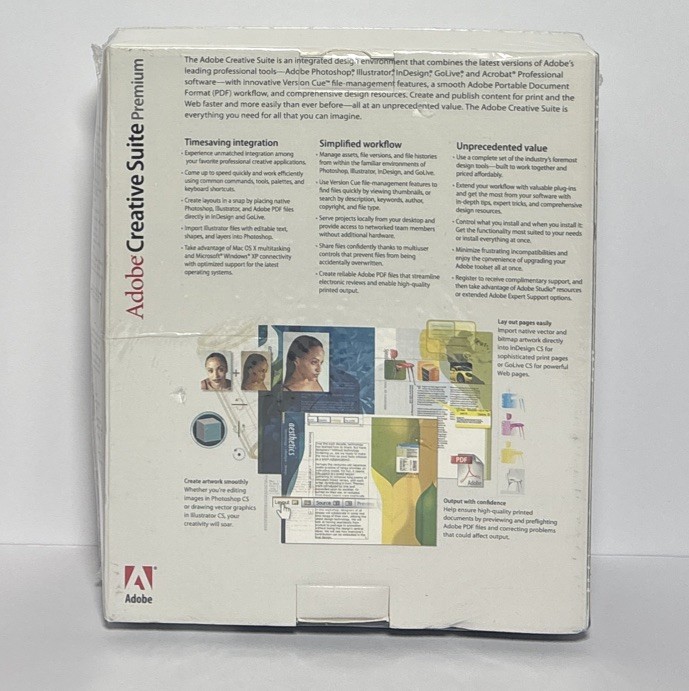 Adobe Creative Suite Premium Software Bundle Photoshop, Illustrator, 2004 Rare