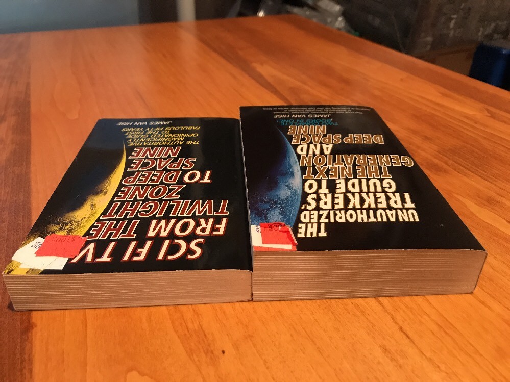 Two James Van Hise Paperbacks Unauthorized Trekkers Guide & Sci Fi TV Unread