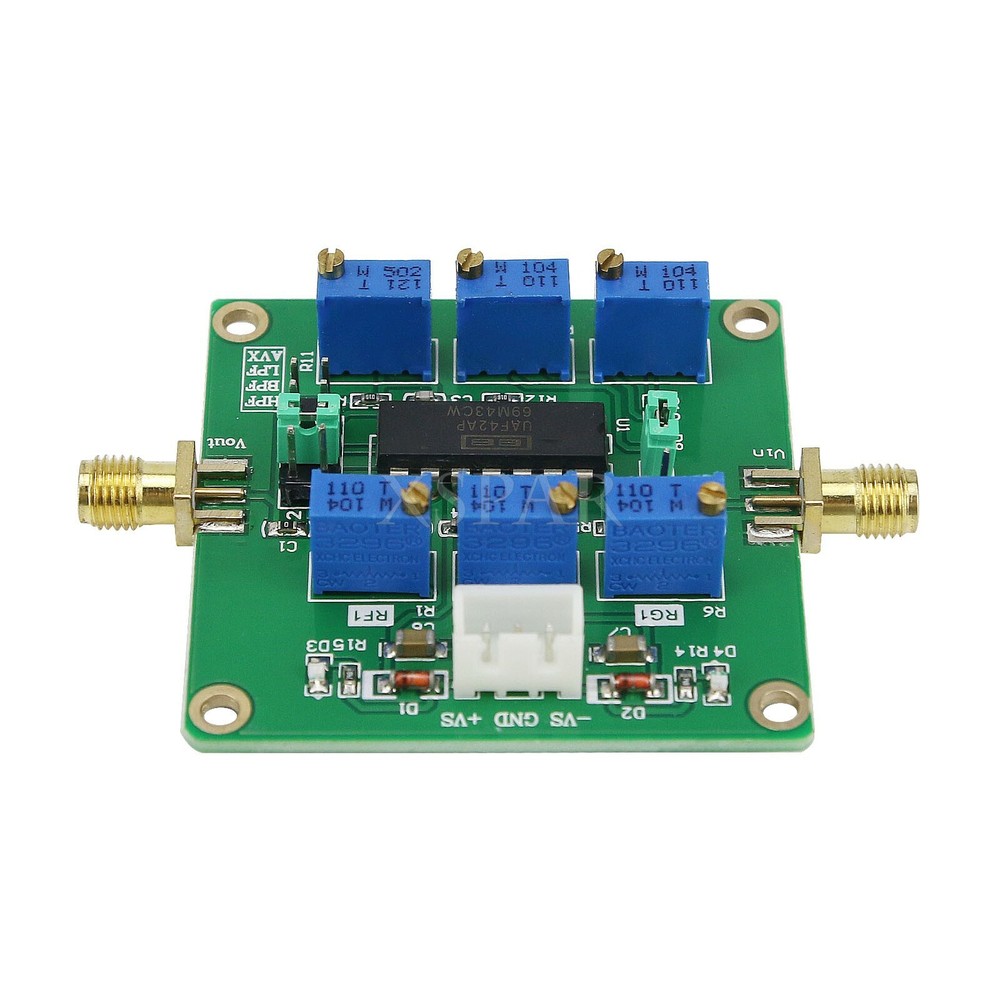 UAF42 Active Filter Adjustable Highpass/Lowpass/Bandpass Filtering Board Module