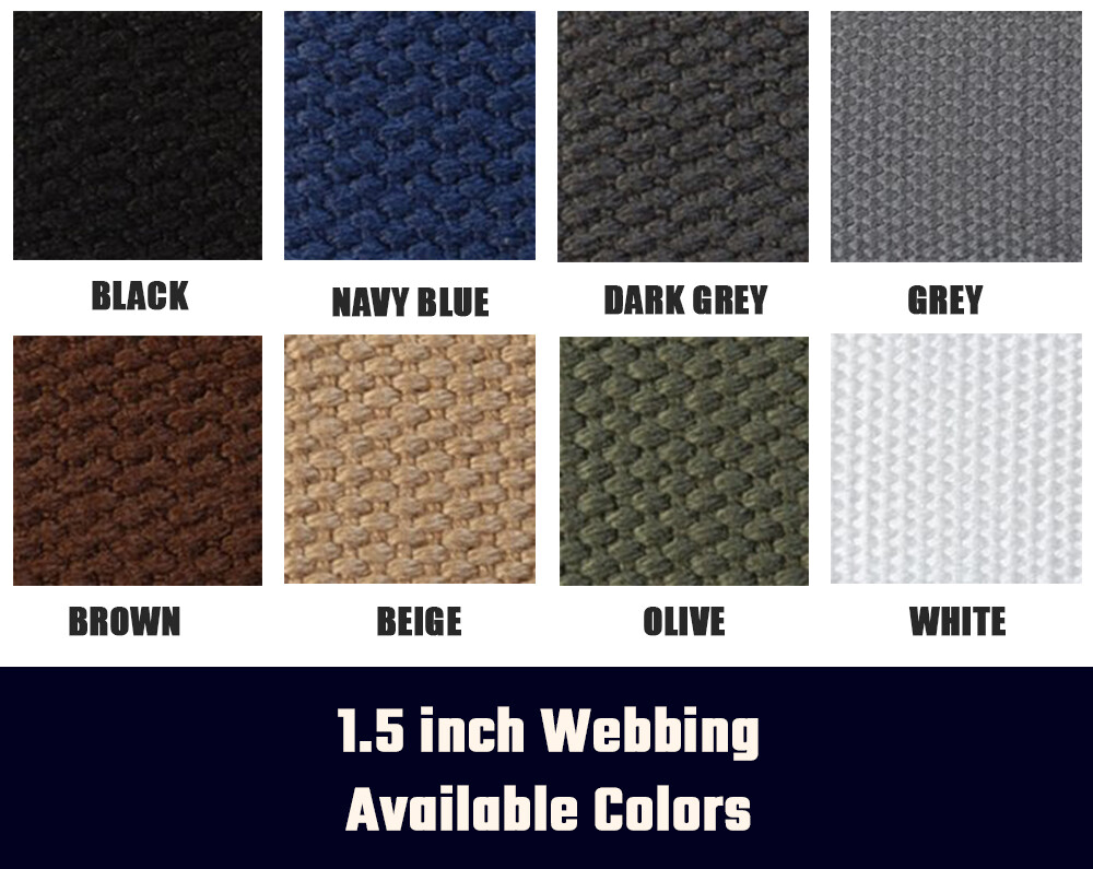 1.5" Rectangular D-Ring Adjustable Canvas Web Belts | Big and Tall Sports Belt