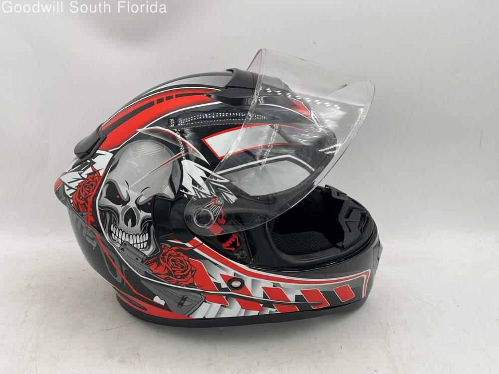 MYK Dot Mens Multicolor Adjustable Full Face Motorcycle Helmet