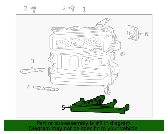 Genuine GM Driver Side Headlamp Bracket 84454856