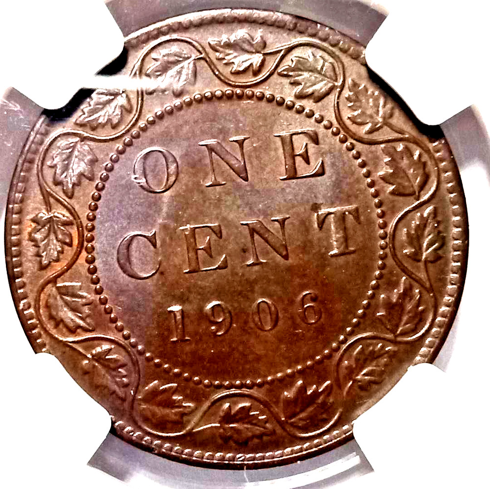 Canada 1906 1 Cent. MS 63. BN. KM-8