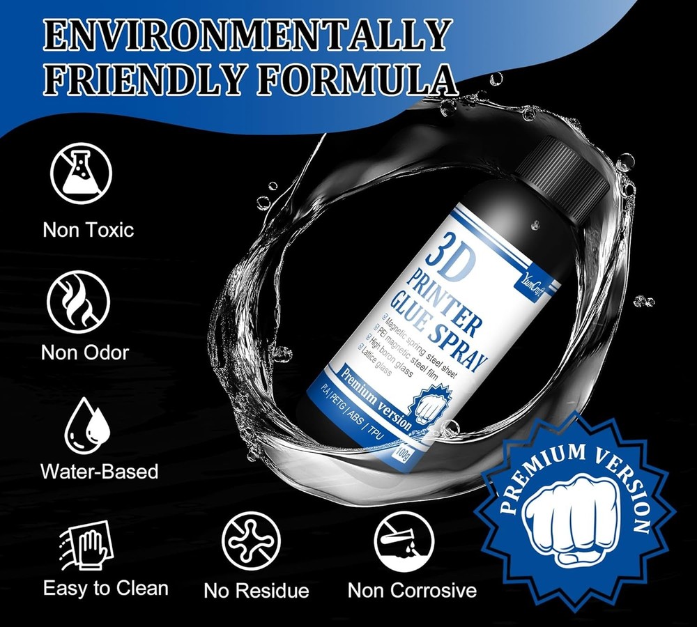 3D Printer Adhesive - 7oz 3D Printer Glue Spray, 3D Printing Accessory, Suitable