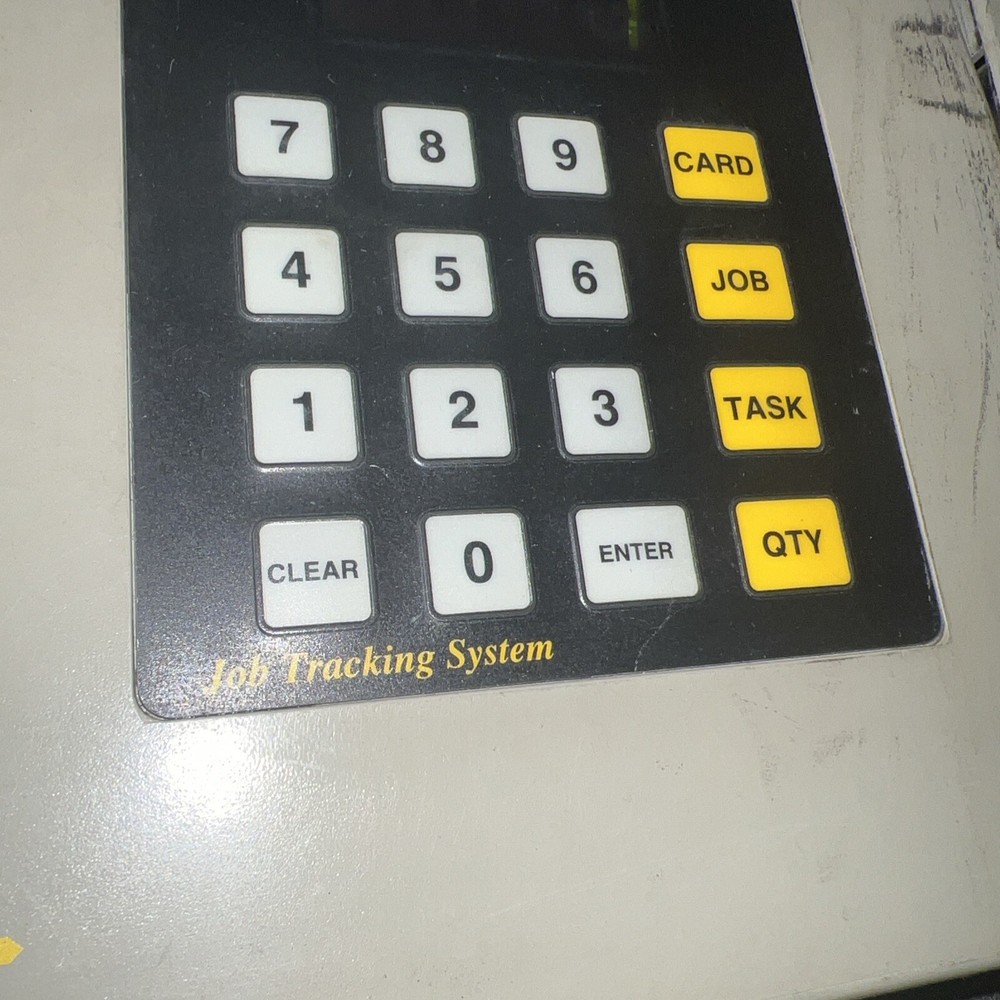 ETC MODEL 200 WORK TIME CLOCK CARD SWIPE JOB TRACKING SYSTEM WITH DISC INSTRUCT