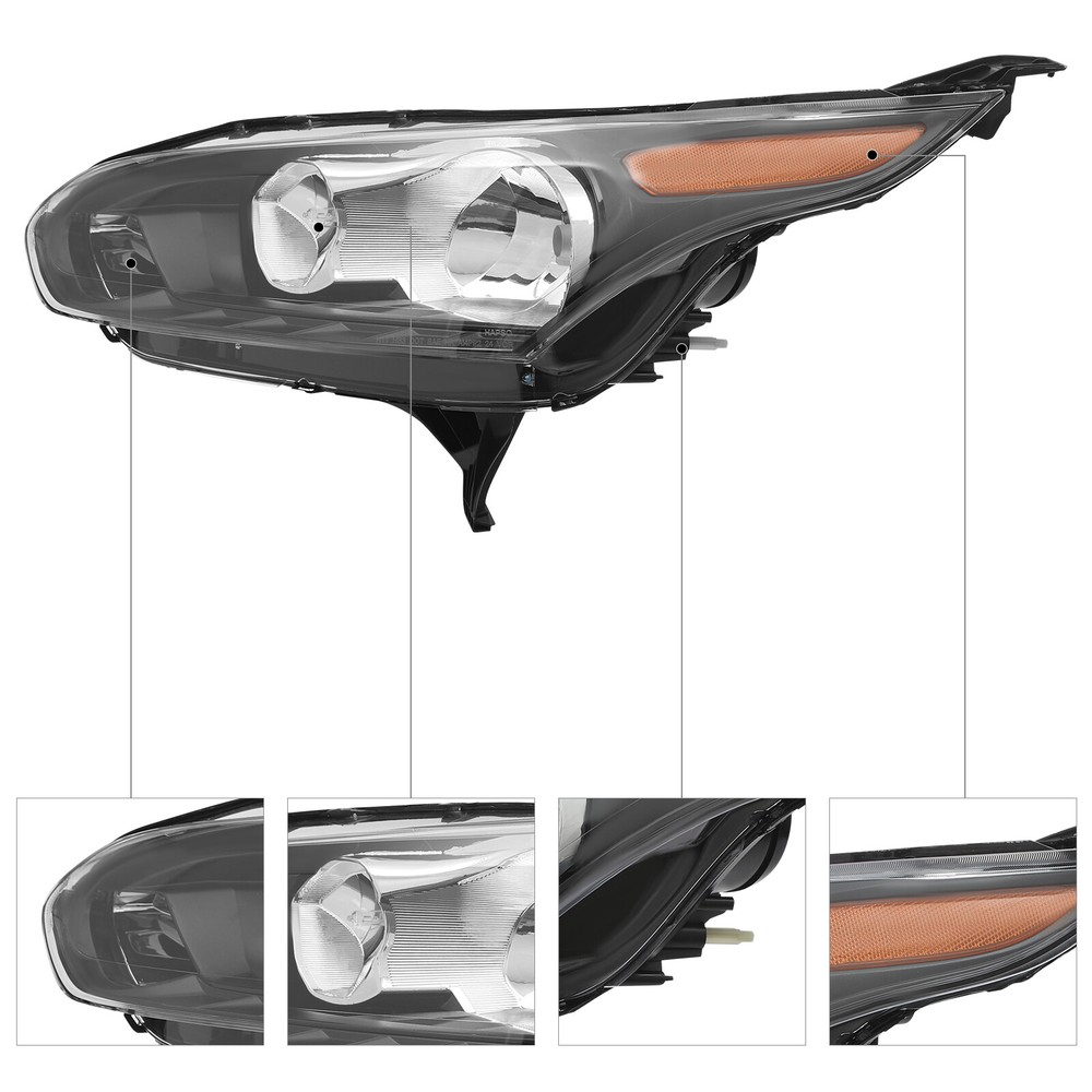 Halogen Headlight Headlamp For Ford Transit Connect 2014-2018 Left Driver Side