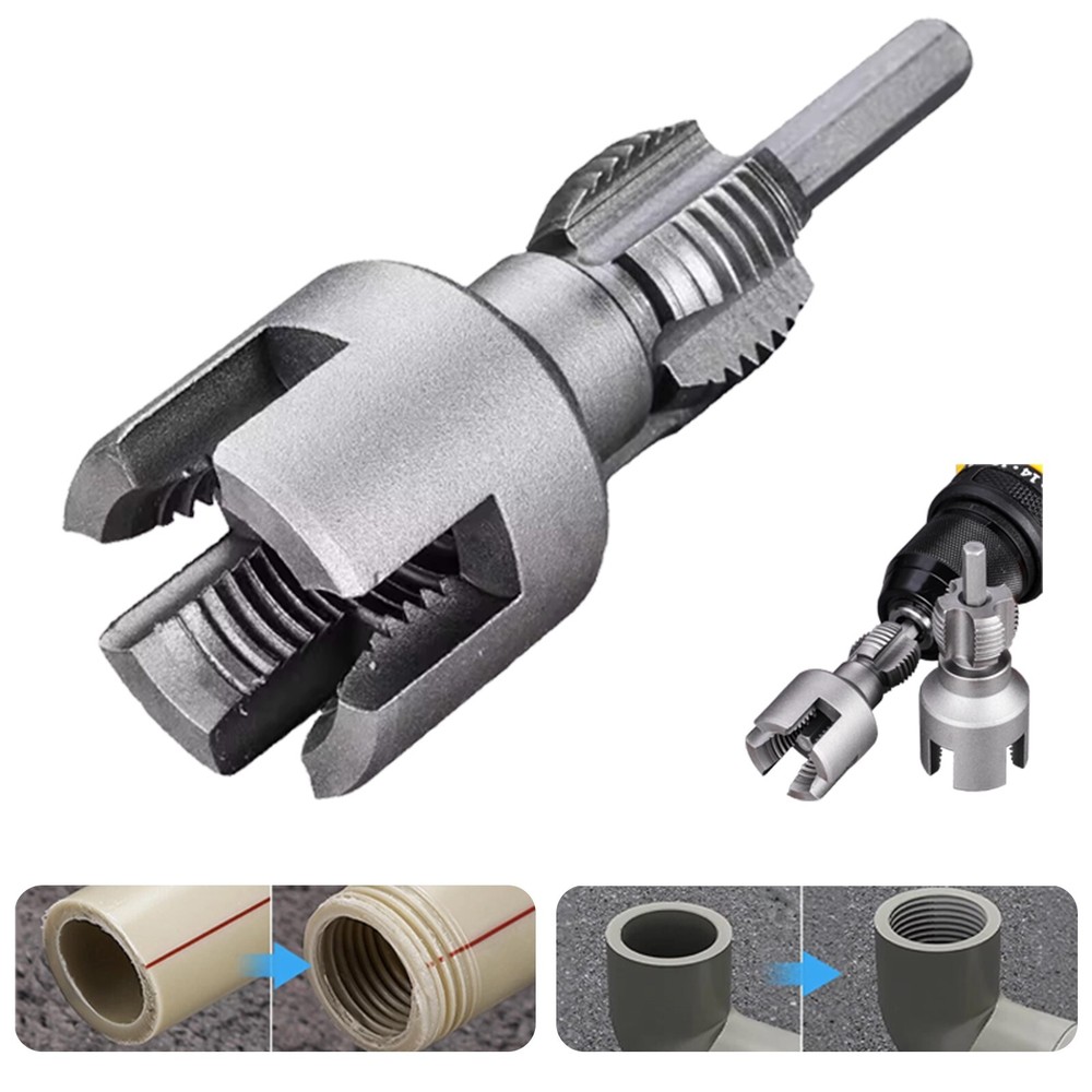 Integrated Internal & External Pipe Threading-Tool, PVC Pipe Threader Kit USA