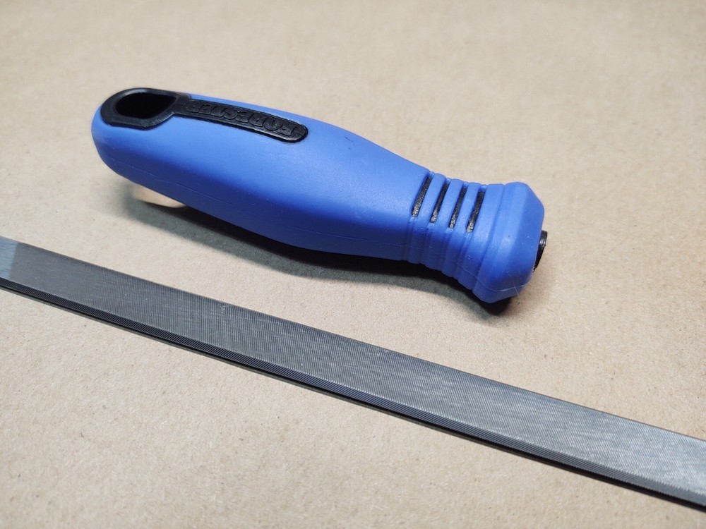 PFERD 7" Double Bevel Flat Chisel Bit Square Chisel Chainsaw File & Handle