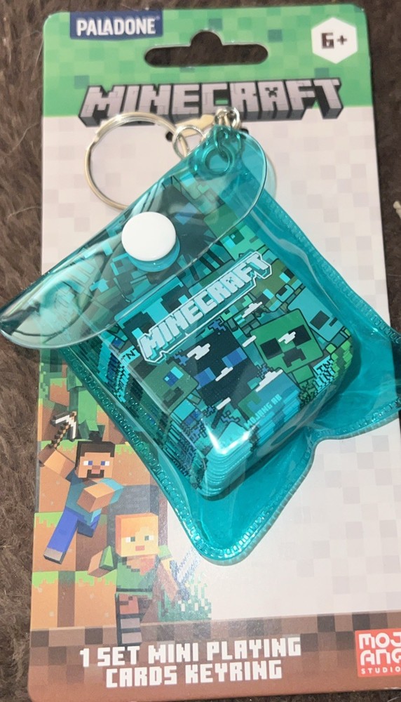 Minecraft Mini Playing Cards  Keyring Set