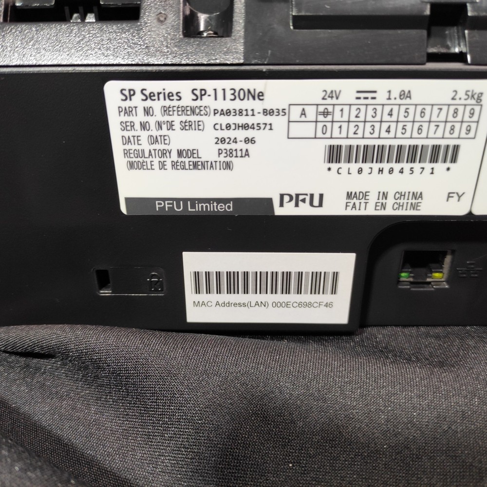 Ricoh / Fujitsu SP-1130Ne ADF (Automatic Document Feeder), Duplex Image Scanner