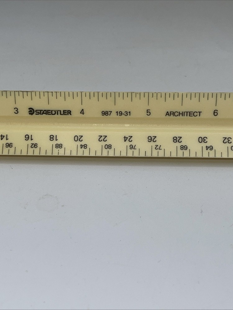 Ruler Vintage 12" STAEDTLER MARS 987 19-31 Triangular Drafting Architects Scale