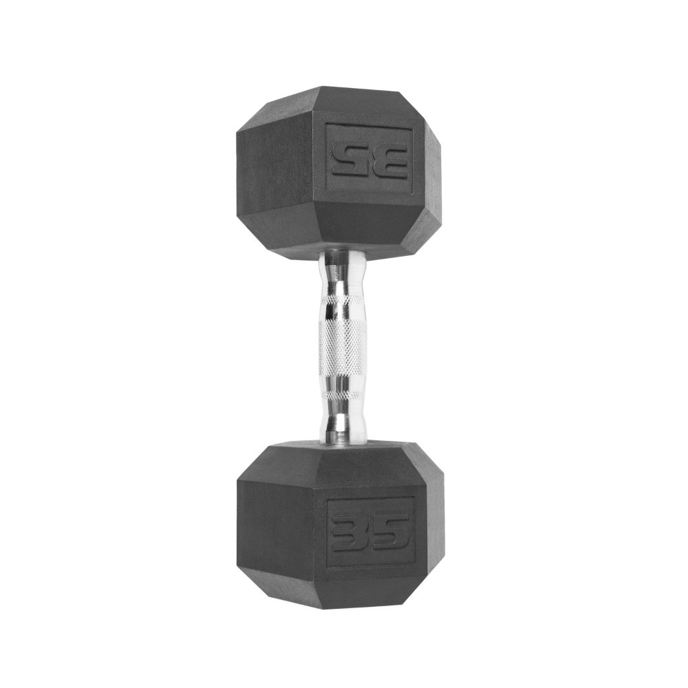 CAP Barbell, 8lb Coated Rubber Hex Dumbbell, Pair