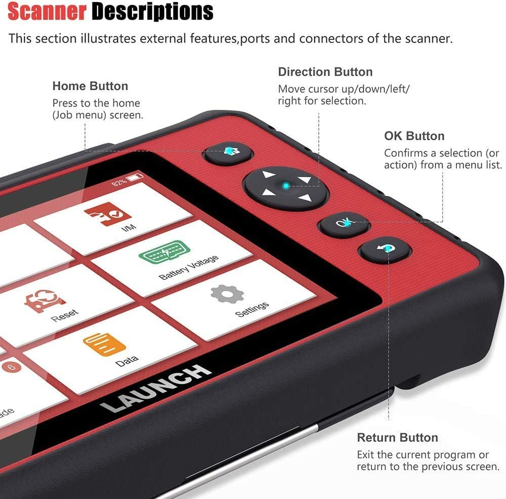 LAUNCH CRP909E Pro Elite Car Diagnostic Tool OBD2 Scanner Key Coding Full System