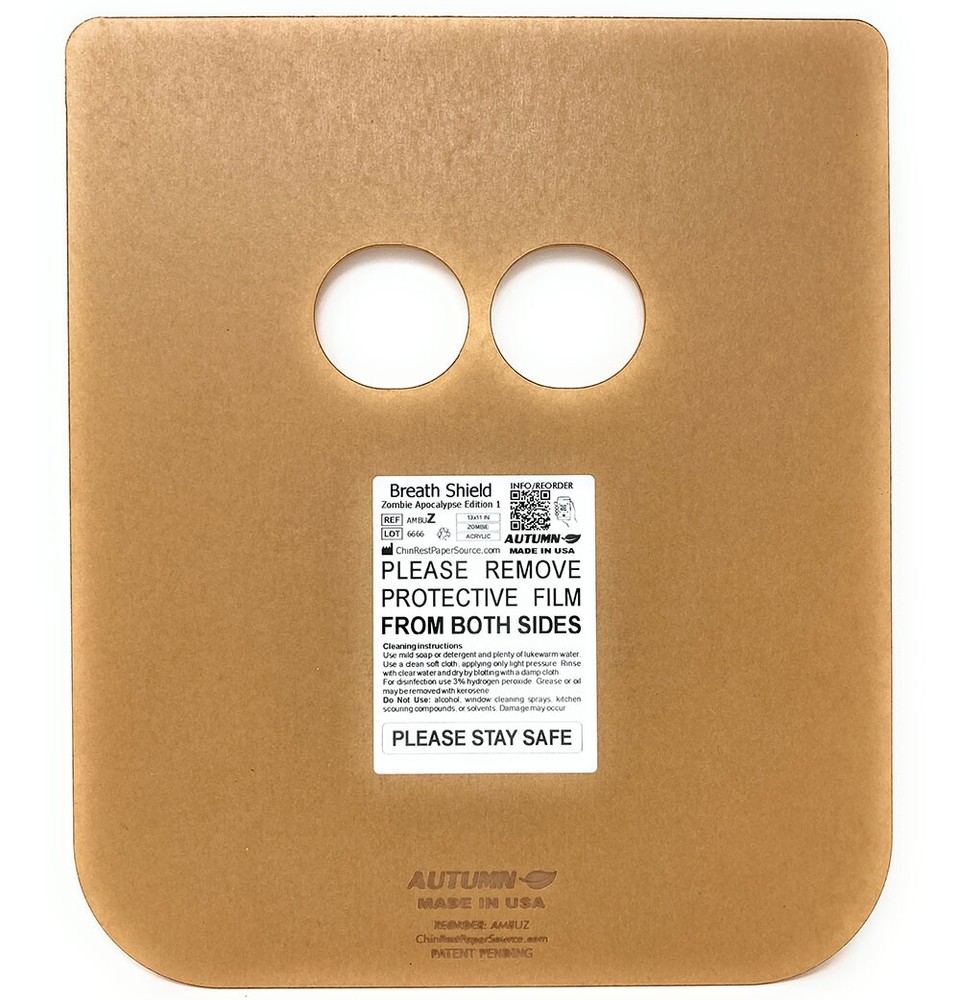 Genuine Zombie Shield, Universal Slit Lamp Breath Shield, Extra Large, Thick