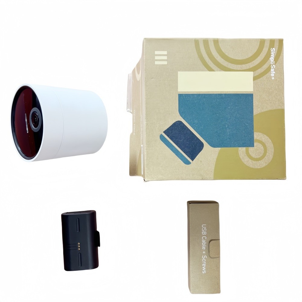 SimpliSafe Wireless Outdoor Security Camera 1080P Guard Motion CMOB1 White