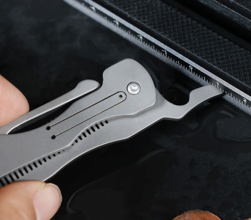 Titanium Folding Comb for Beard & Hair Styling | EDC Pocket Multi-Tools Gift
