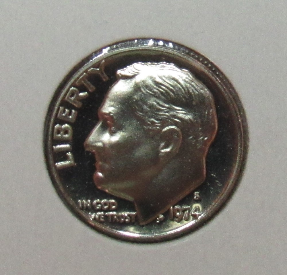 1974 S Proof Roosevelt Dime