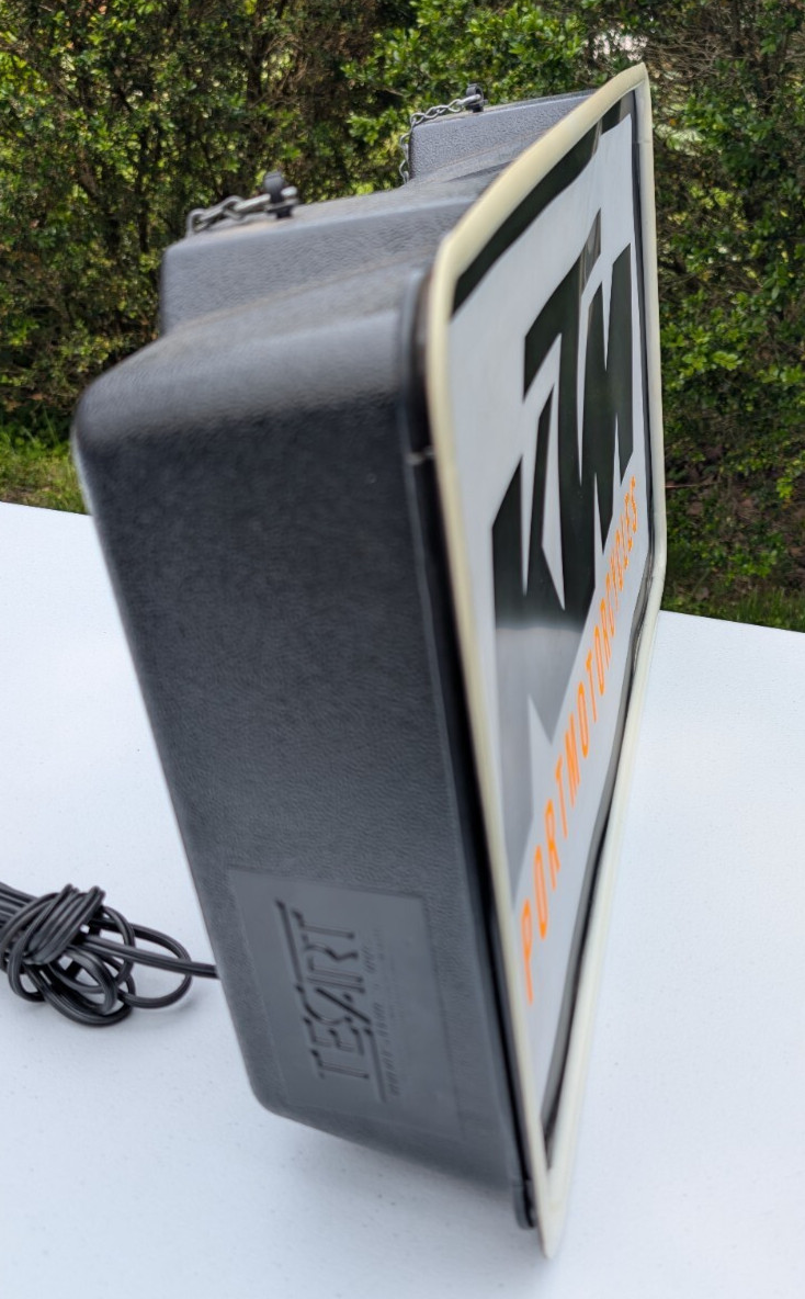 KTM Sport Motorcycles Factory Light Up Dealer Sign Tec Art Man Cave Collectible