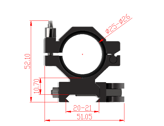 WINDAGE & ELEVATION ADJUSTABLE TORCH MOUNT.