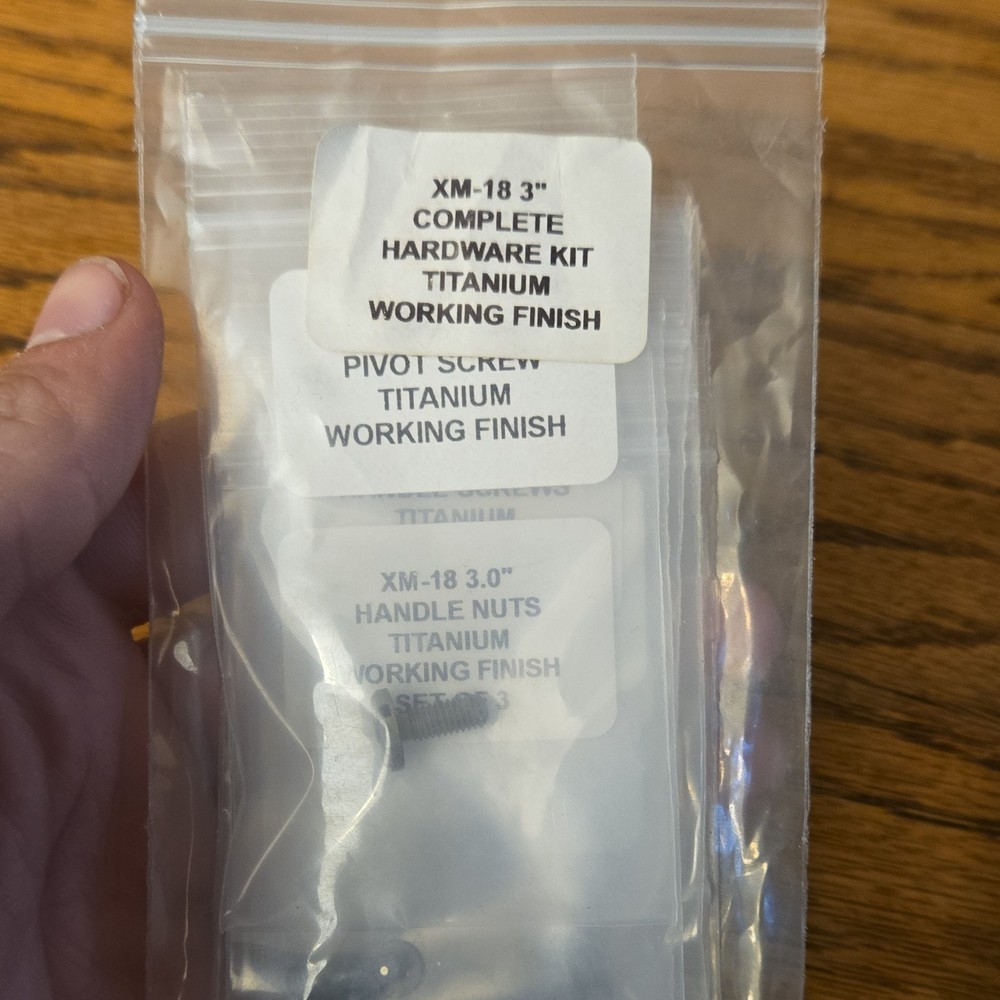 Hinderer XM-18 3" Titanium Complete Hardware Kit