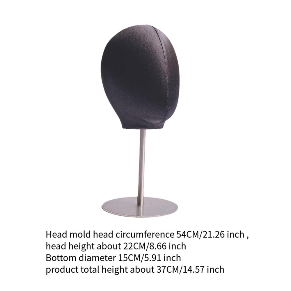 Wig Display Head Mannequin Head Sturdy Multipurpose Black Hat Display Head for
