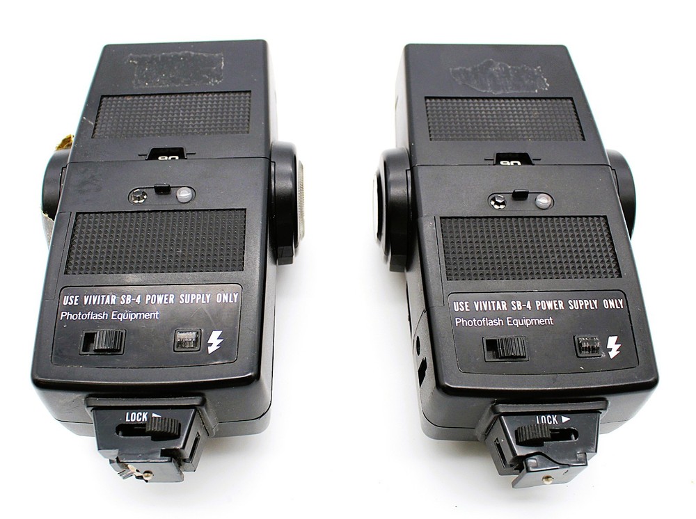 Vivitar 283 Auto Thyristor Flashes (2x) w/ Case – Untested / AS-IS