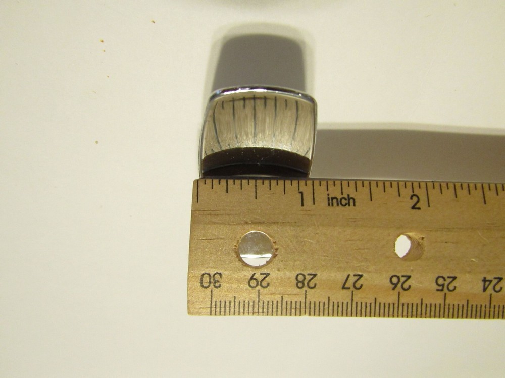 Vintage Nos Rectangular Chrome Drawer Knobs 1" x2" Concave Cabinet Door Pulls