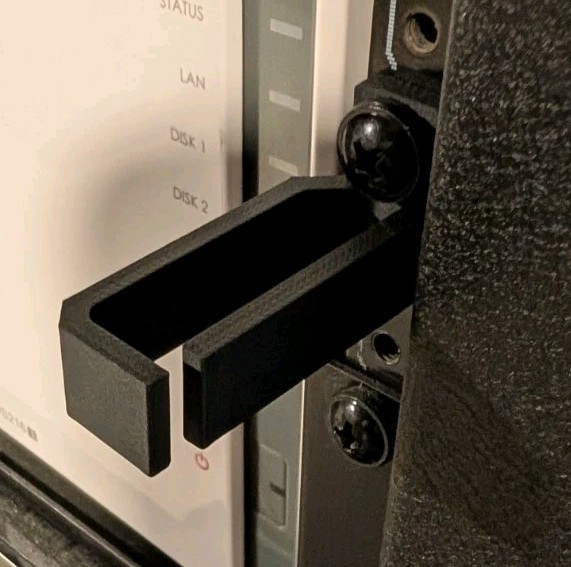 Network Rack Cable Management, Black, Hold 12CAT Cables, Matte Black, 3D Printed