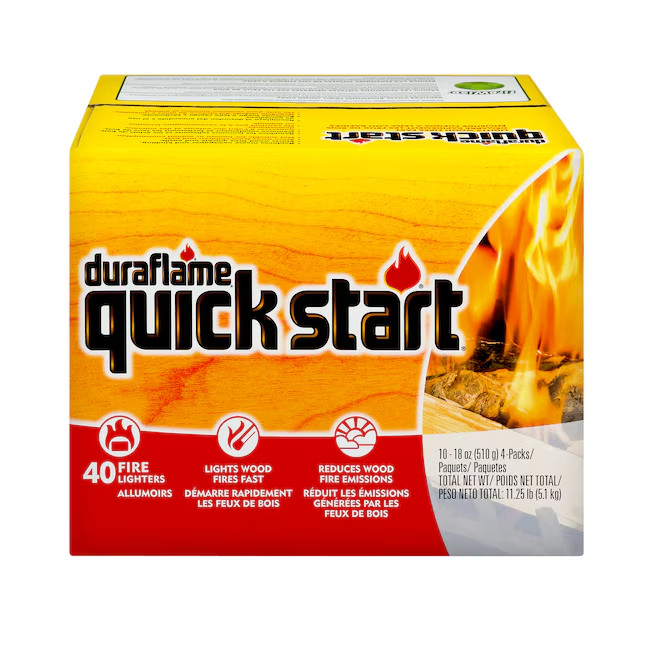 Duraflame Quick Start 1.125 lb Firestarter Break-Apart Indoor Outdoor (40-Pack)