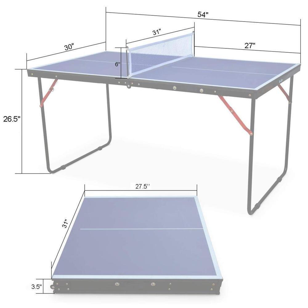 Sturdy and Durable Table Tennis Table Foldable Portable Ping Pong Table Set