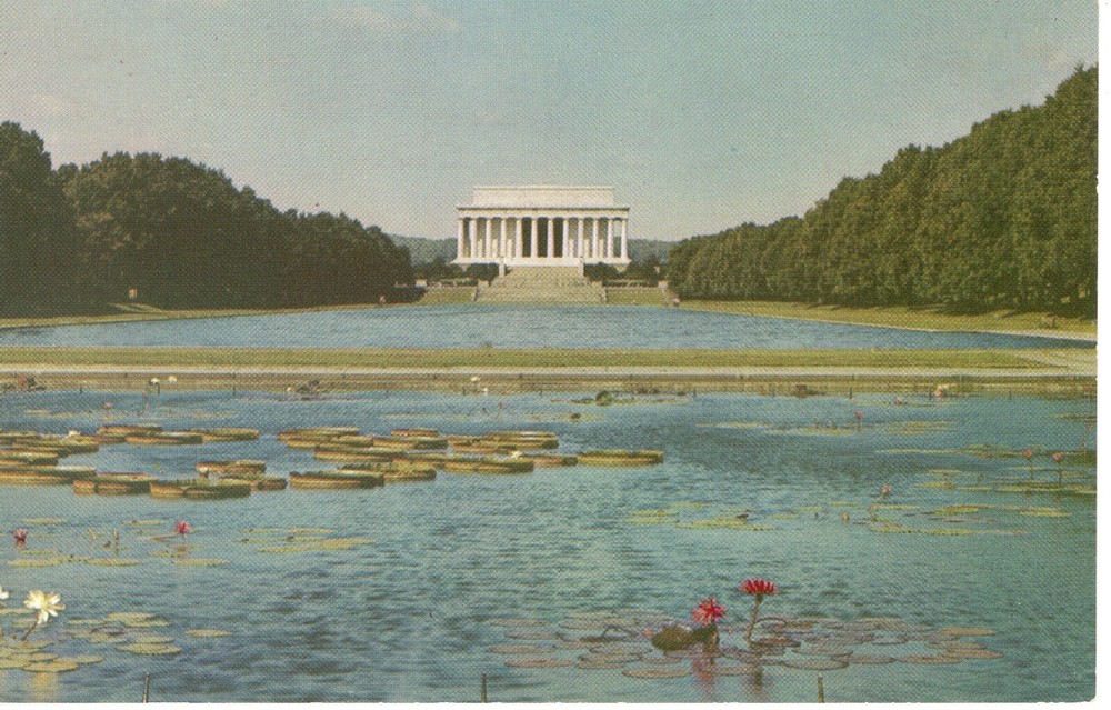 LINCOLN MEMORIAL & REFLECTION POOL, WASHINGTON, D.C. - PC4497