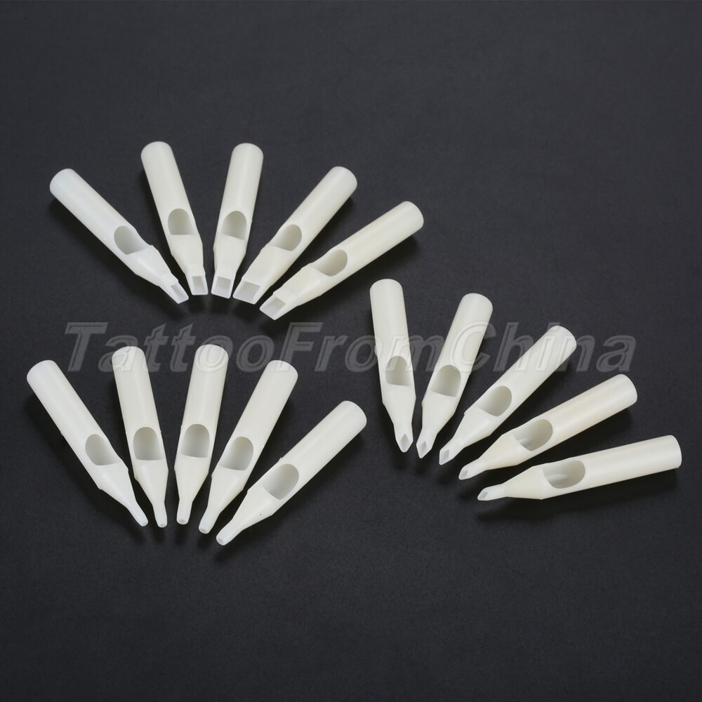 50pc Tattoo Disposable Tips Single Use Tattoo Machine Gun Nozzle Tip Needle Tube