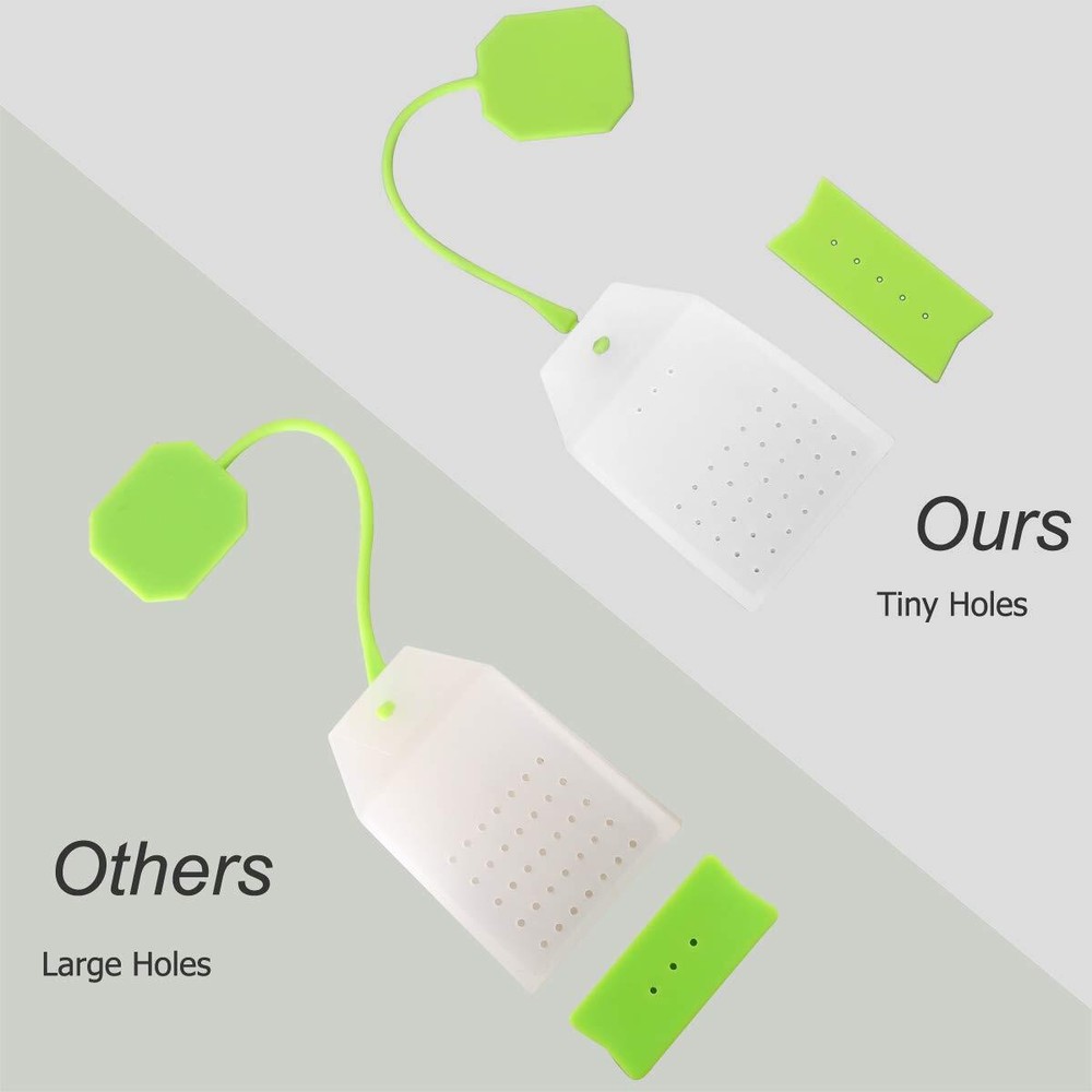 Silicone Tea Infuser 6 Pack Reusable Tea Bags Strainer Filter Spoon