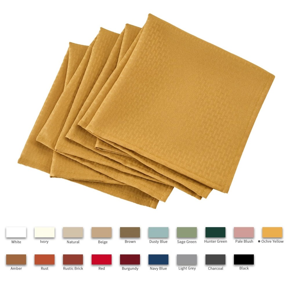maxmill Cloth Napkins Weaved Texture Pattern Soft Comfortable and Luxury Serv...