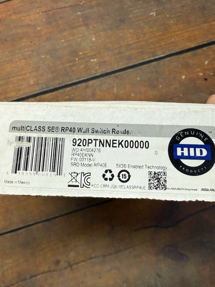 HID 920PTNNEK00000 multiCLASS RP40 Wall Switch Reader - Black