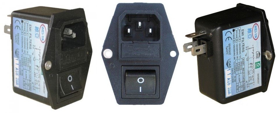 EMI Filter with Fuse, IEC Socket Power Switch uilt All in One Computer / Arcade