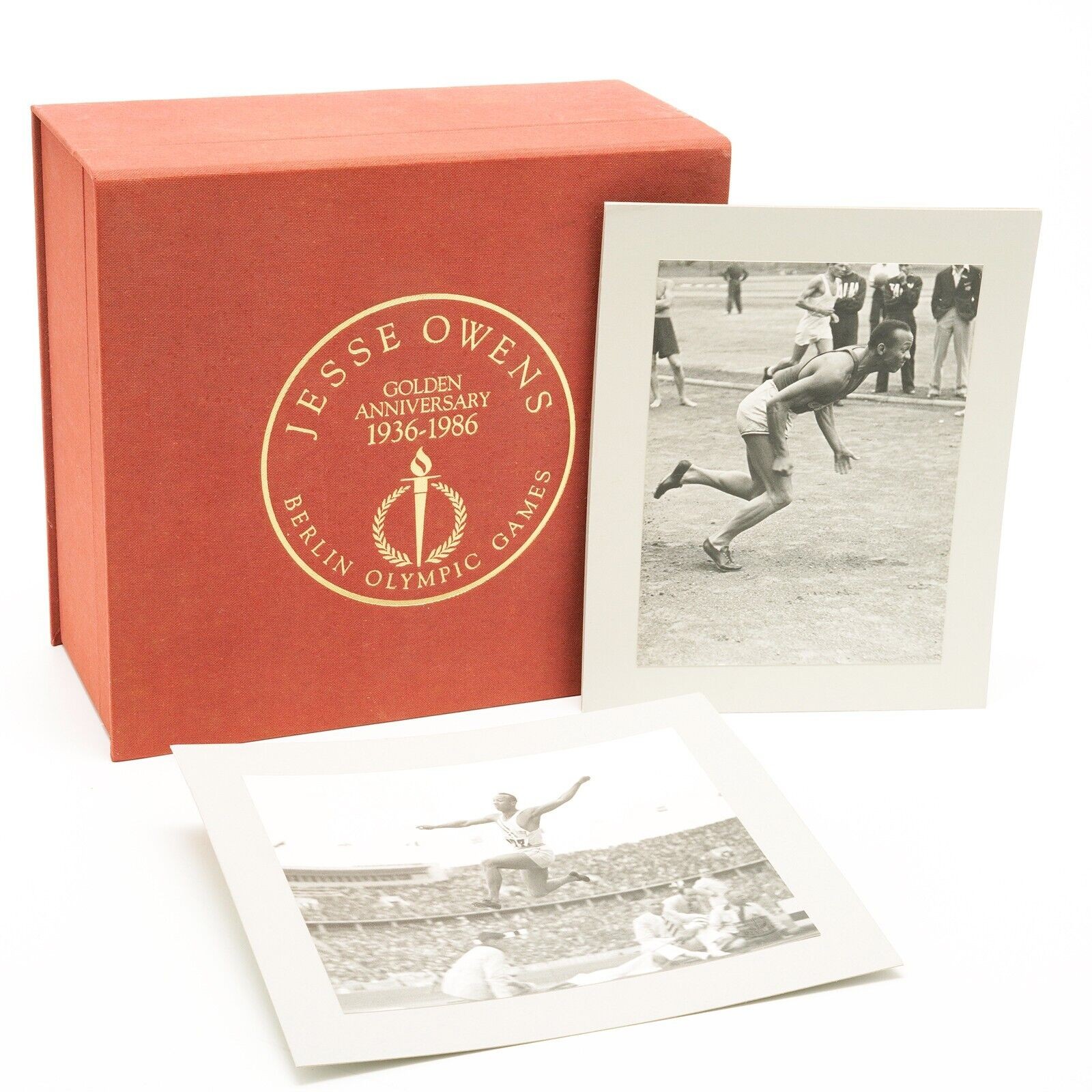 Jesse Owens Golden Anniversary 1936-1986 Display Box w/Photos - for Leica R4