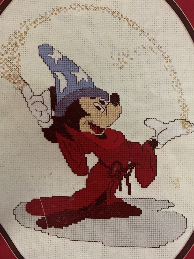 Disney Sorcerer Mickey Mouse Counted Cross Stitch Pattern